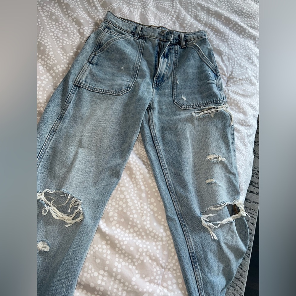 Zara slouchy cargo jean